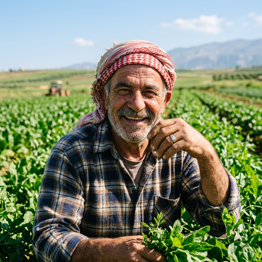 Happy farmer